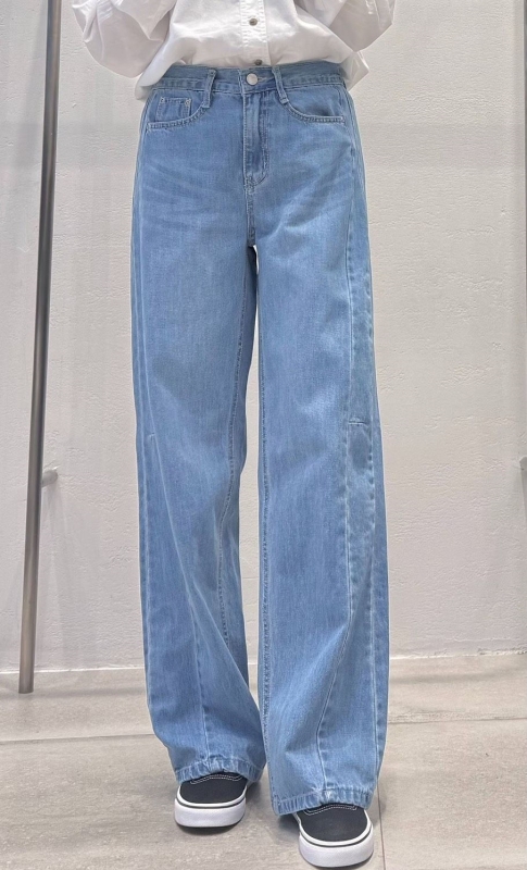 韓 淺刷色車線牛仔褲 size