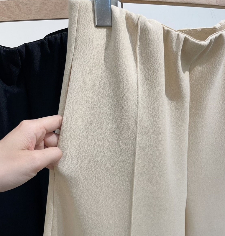 韓 平織帶車線寬褲 2色 size