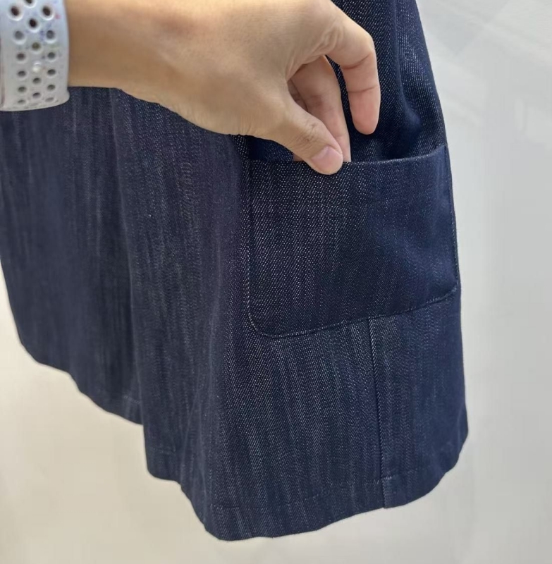 韓 低口袋七分寬褲 2色