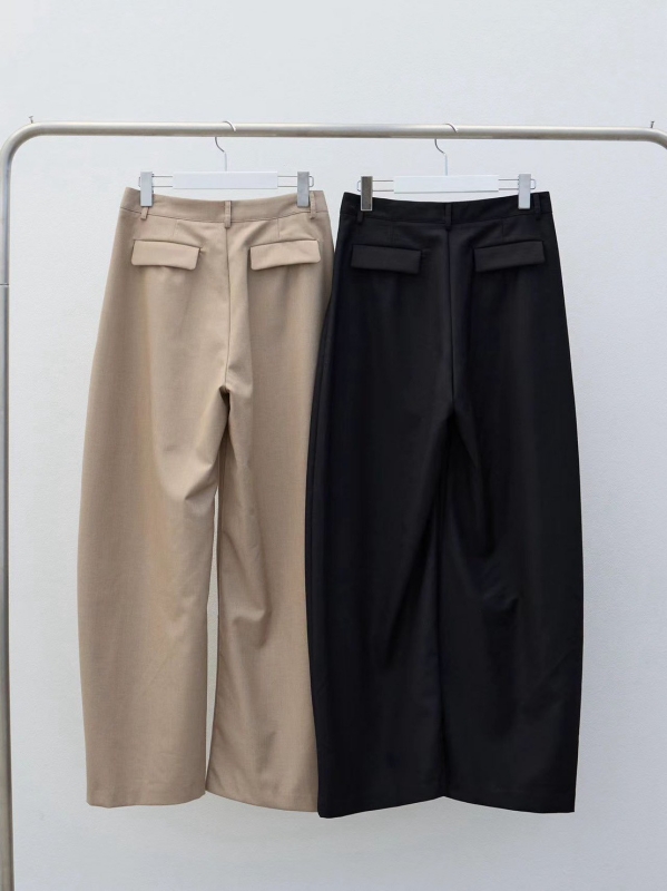 韓 短車線寬褲 2色
