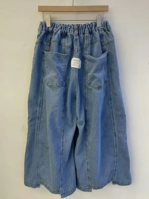 韓 褲管不規則寬褲 2色