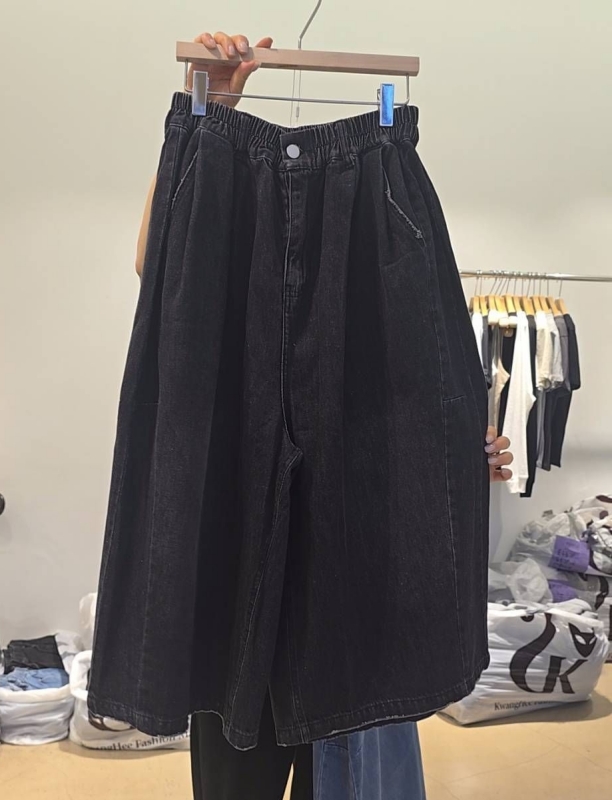 韓 刷色八分寬褲 2色 size