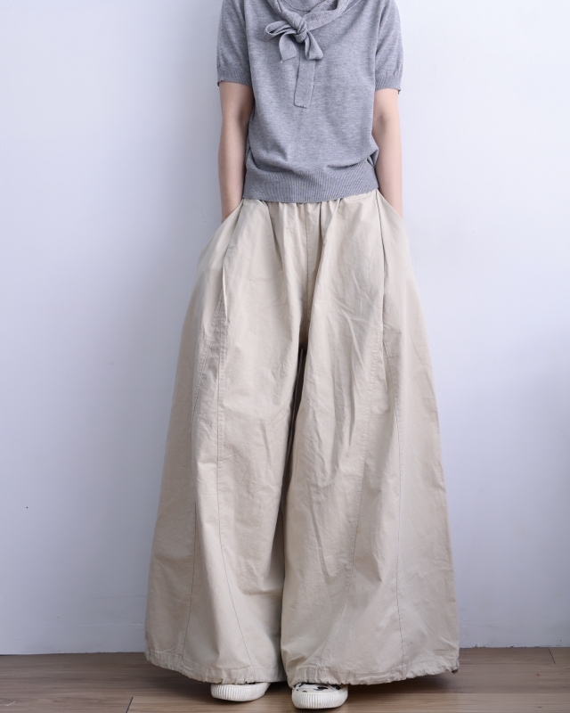 韓 下抽繩大寬褲 4色 size