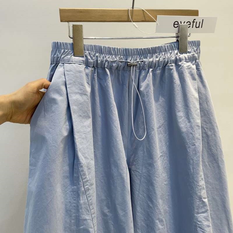 韓 下抽繩大寬褲 4色 size