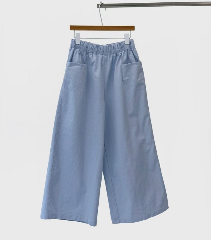 韓 雙口袋寬褲 6色 size