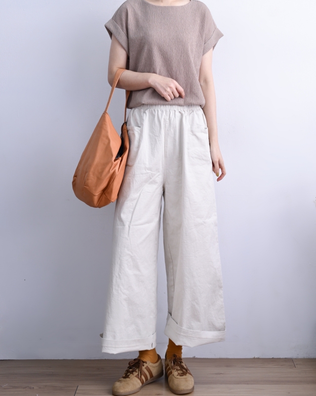 韓 雙口袋寬褲 6色 size