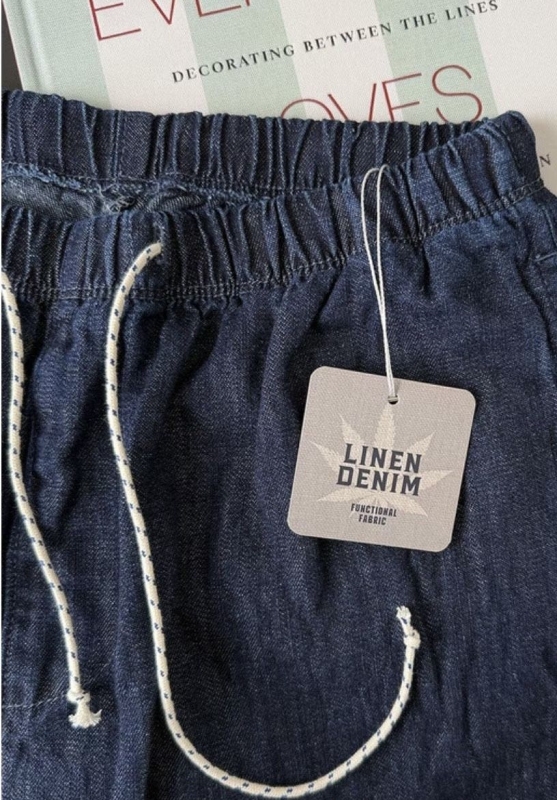 韓 深藍直筒寬褲 size