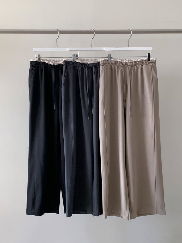 韓 白褲頭綁帶寬褲 3色 size