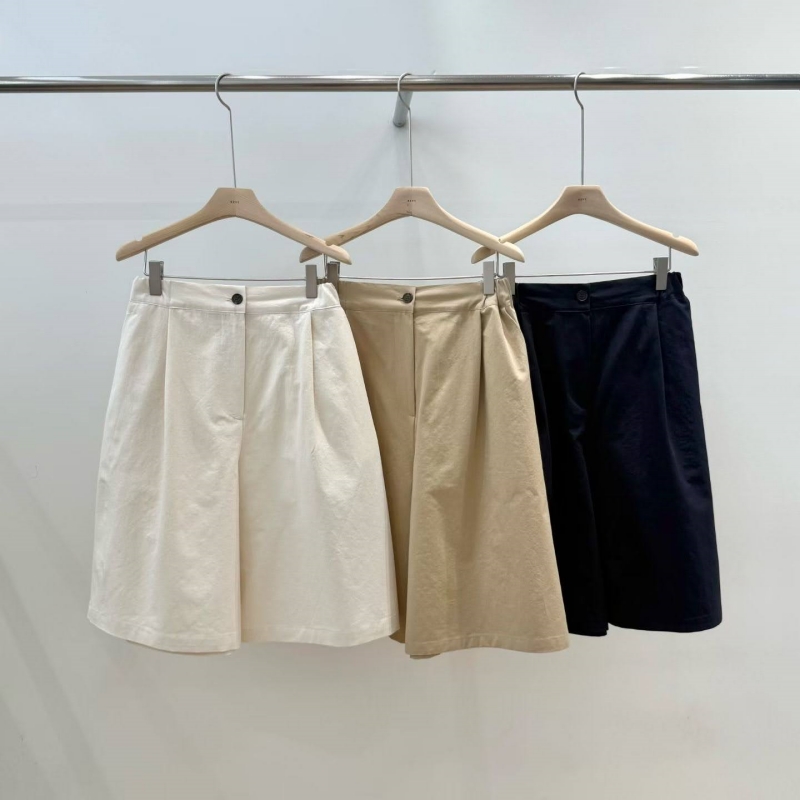韓 前摺五分寬褲 3色 size