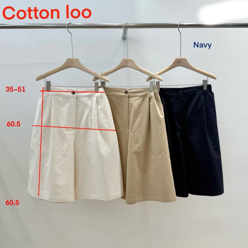 韓 前摺五分寬褲 3色 size