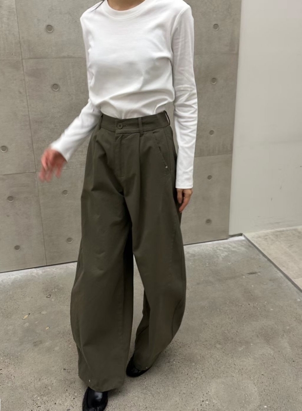 韓 有釦下抽繩休閒褲 3色