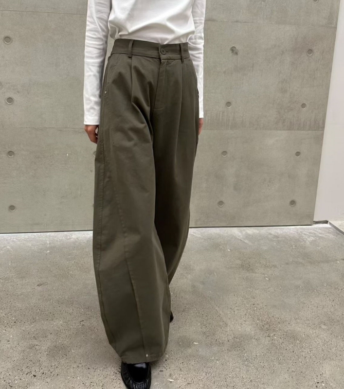 韓 有釦下抽繩休閒褲 3色