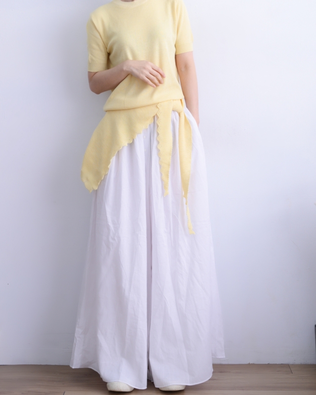 韓 四釦舒服寬褲裙 2色 size