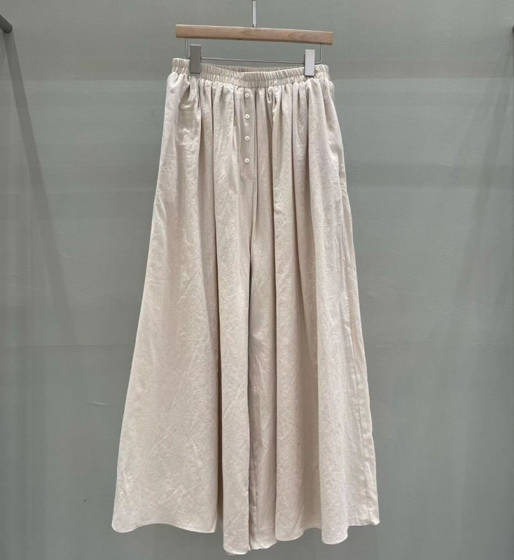 韓 四釦舒服寬褲裙 2色 size