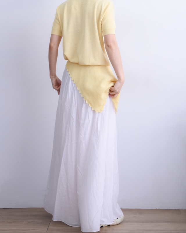 韓 四釦舒服寬褲裙 2色 size