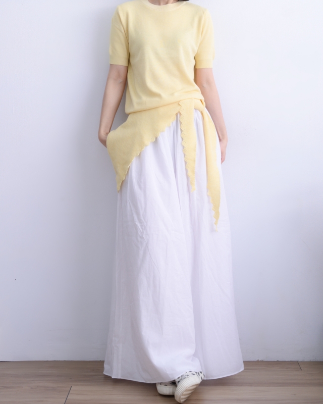 韓 四釦舒服寬褲裙 2色 size