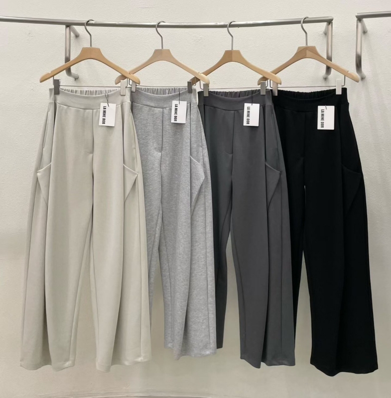 韓 造型素色寬褲 4色