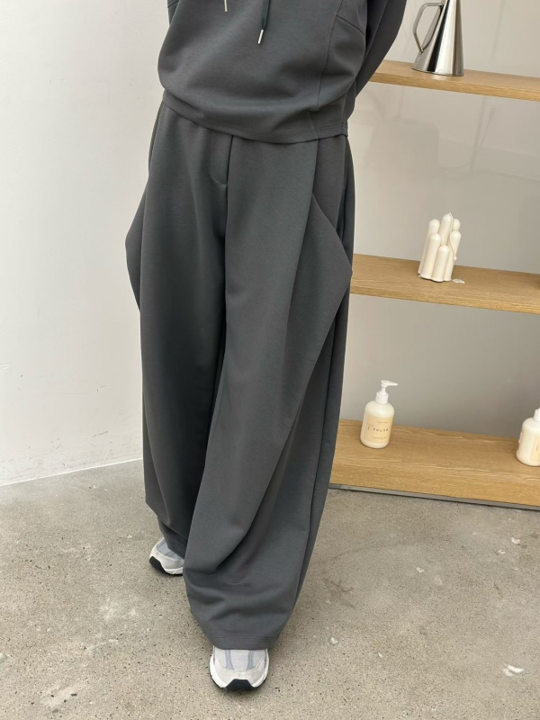 韓 造型素色寬褲 4色