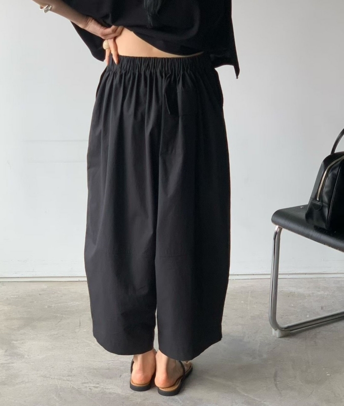 韓 前壓摺8分寬褲 3色 size