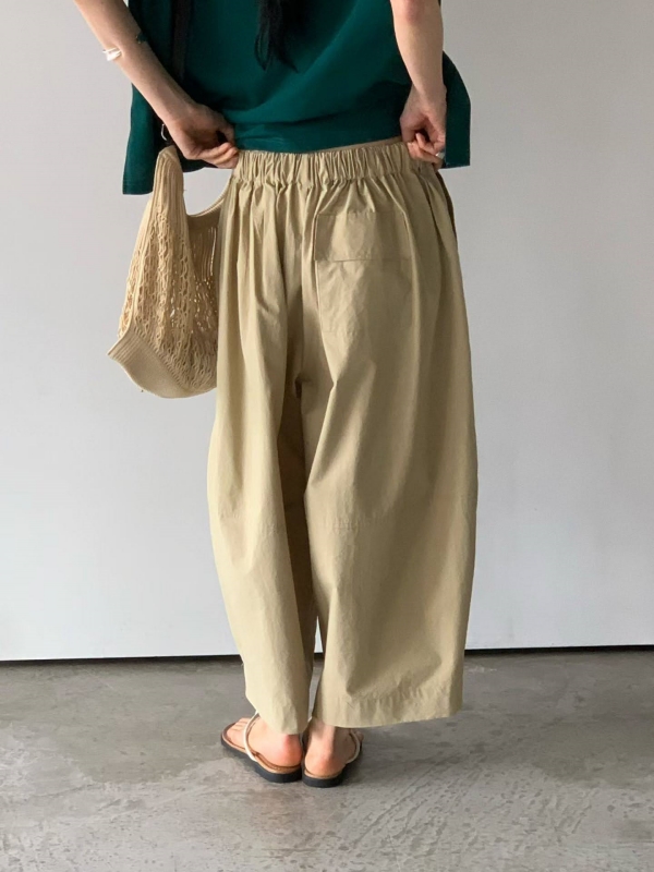 韓 前壓摺8分寬褲 3色 size