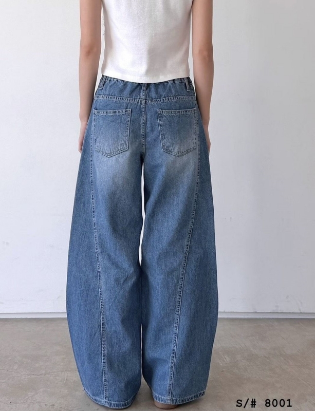 韓 車線彎彎牛仔褲