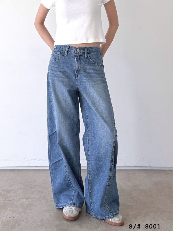 韓 車線彎彎牛仔褲