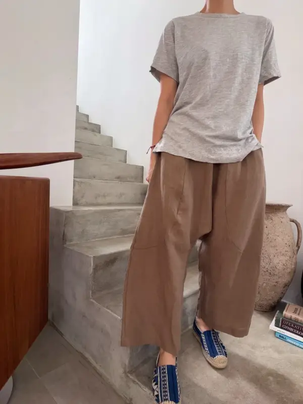 韓 低檔小寬褲 3色