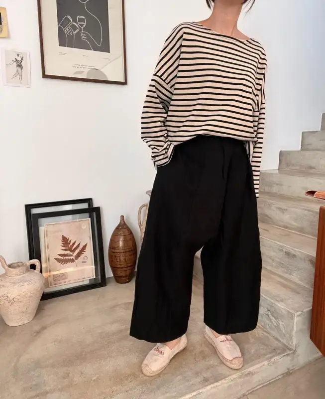 韓 低檔小寬褲 3色