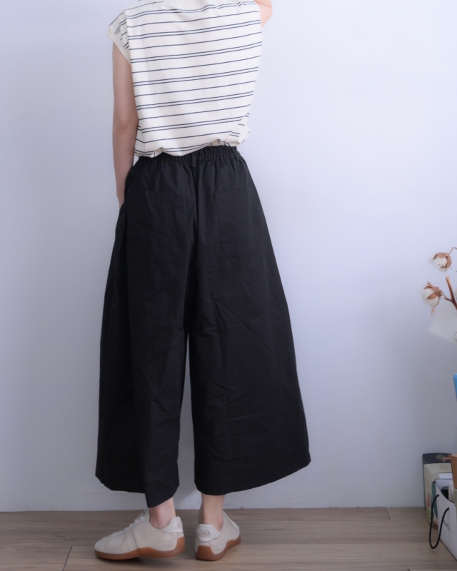 韓 後腰鬆緊寬褲裙 3色 size