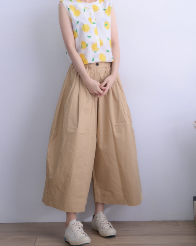 韓 後腰鬆緊寬褲裙 3色 size