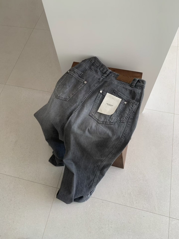 韓 抓紋牛仔褲 2色