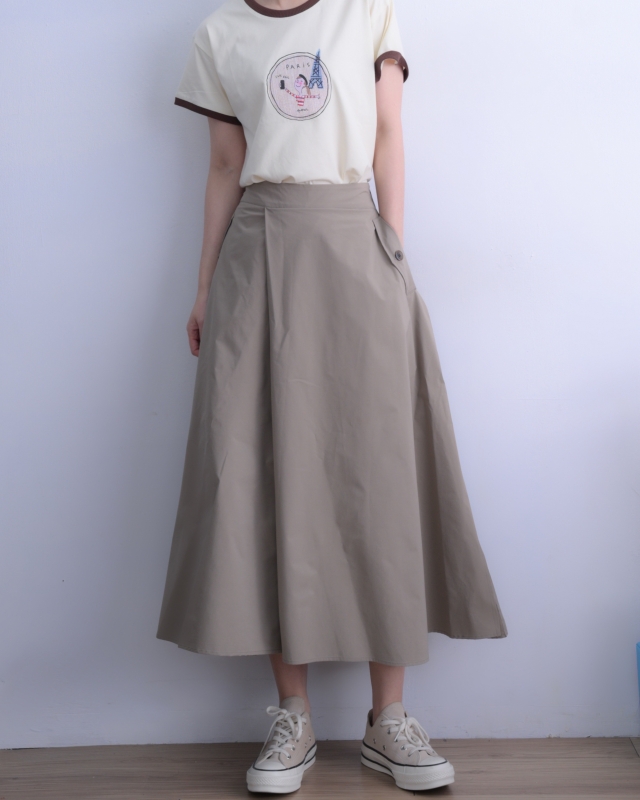 韓 斜片寬褲裙 3色 size