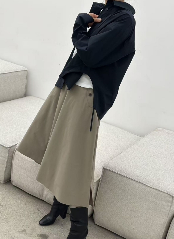 韓 斜片寬褲裙 3色 size