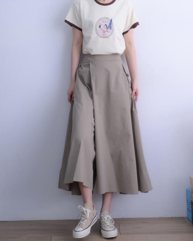 韓 斜片寬褲裙 3色 size