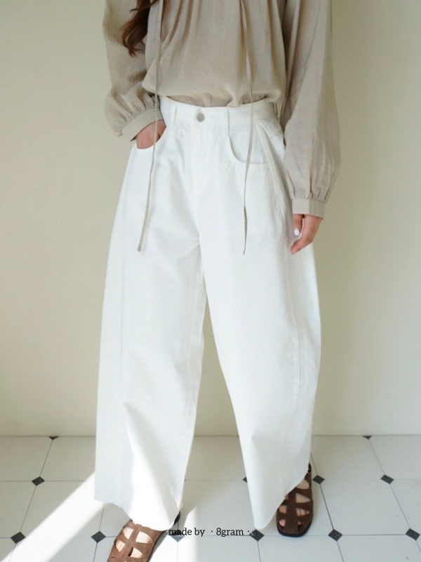 韓 L口袋寬褲 3色 size