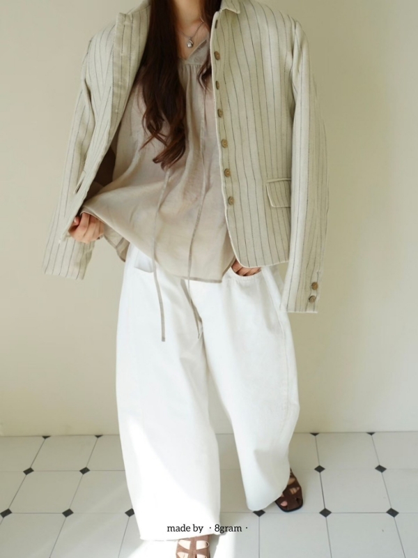 韓 L口袋寬褲 3色 size