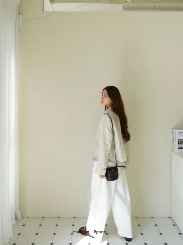 韓 L口袋寬褲 3色 size