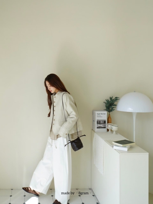 韓 L口袋寬褲 3色 size