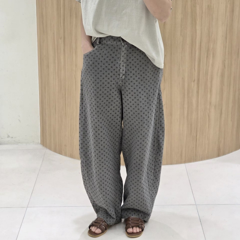 韓 細點點寬褲 4色 size