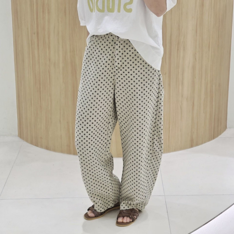 韓 細點點寬褲 4色 size