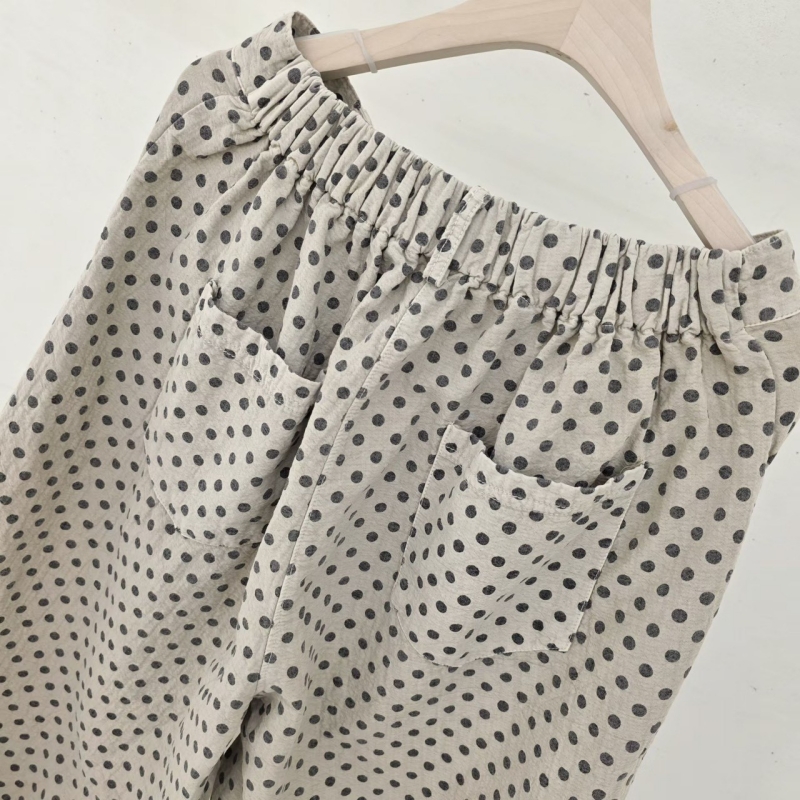 韓 細點點寬褲 4色 size