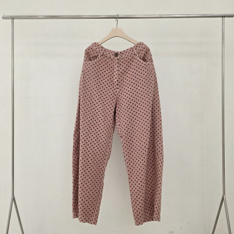 韓 細點點寬褲 4色 size