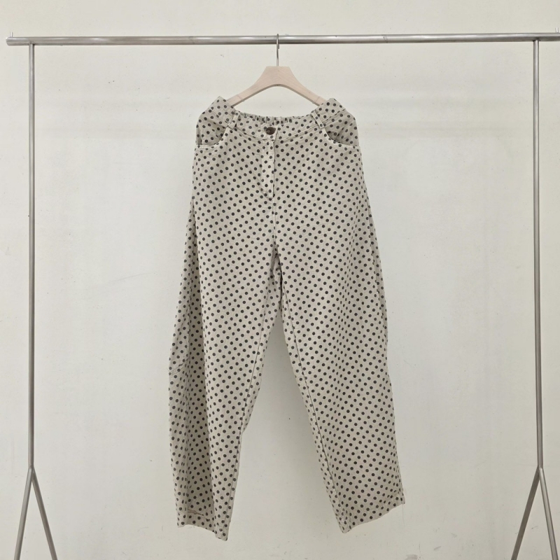 韓 細點點寬褲 4色 size