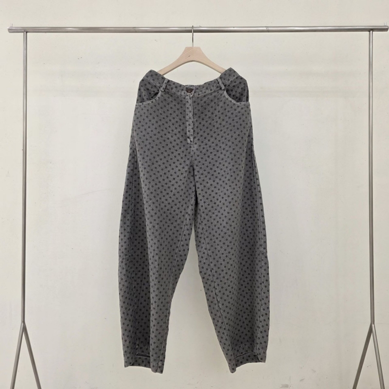 韓 細點點寬褲 4色 size