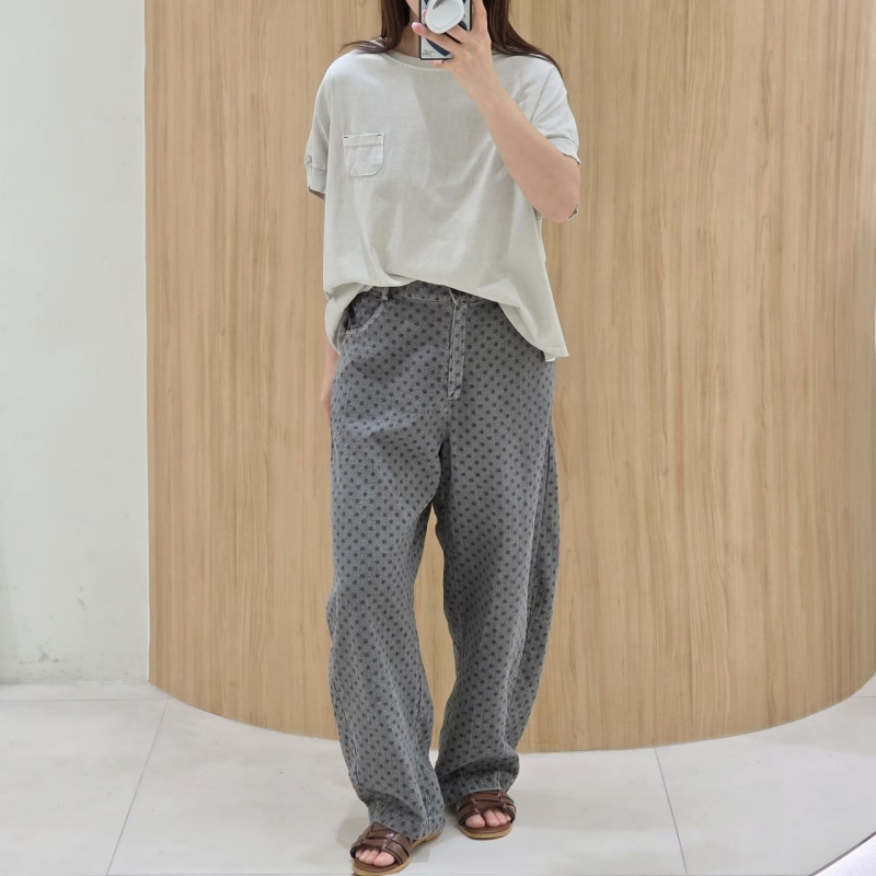 韓 細點點寬褲 4色 size