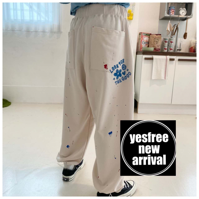 韓 潑漆感休閒褲 2色 size