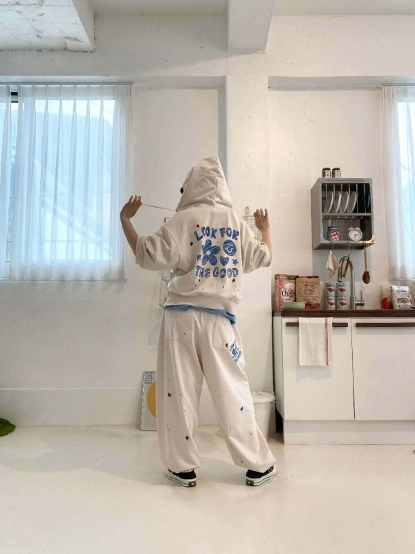 韓 潑漆感休閒褲 2色 size