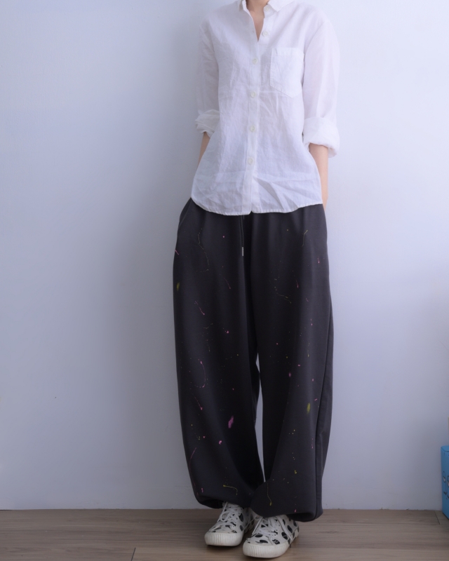 韓 潑漆感休閒褲 2色 size