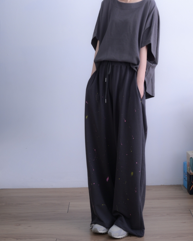 韓 潑漆感休閒褲 2色 size