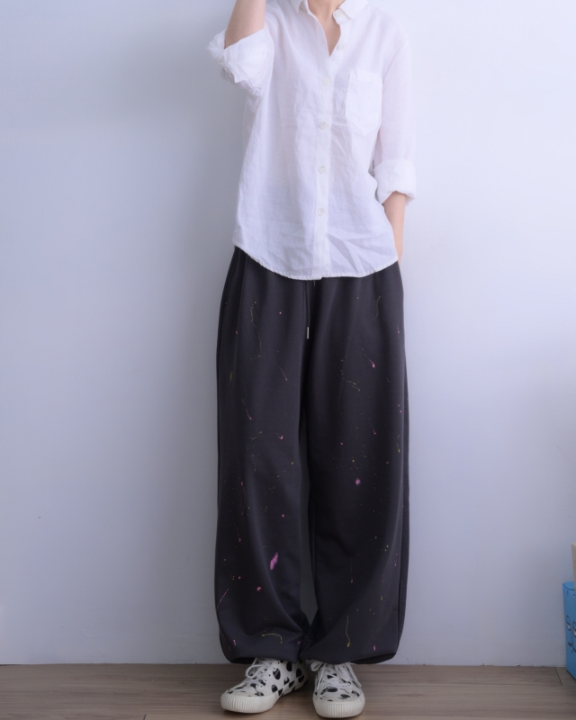 韓 潑漆感休閒褲 2色 size